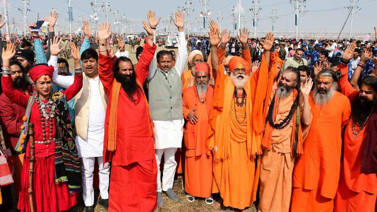 Kumbh is a unique event of Indian culture, saint gathering took place in Niranjani Akhara