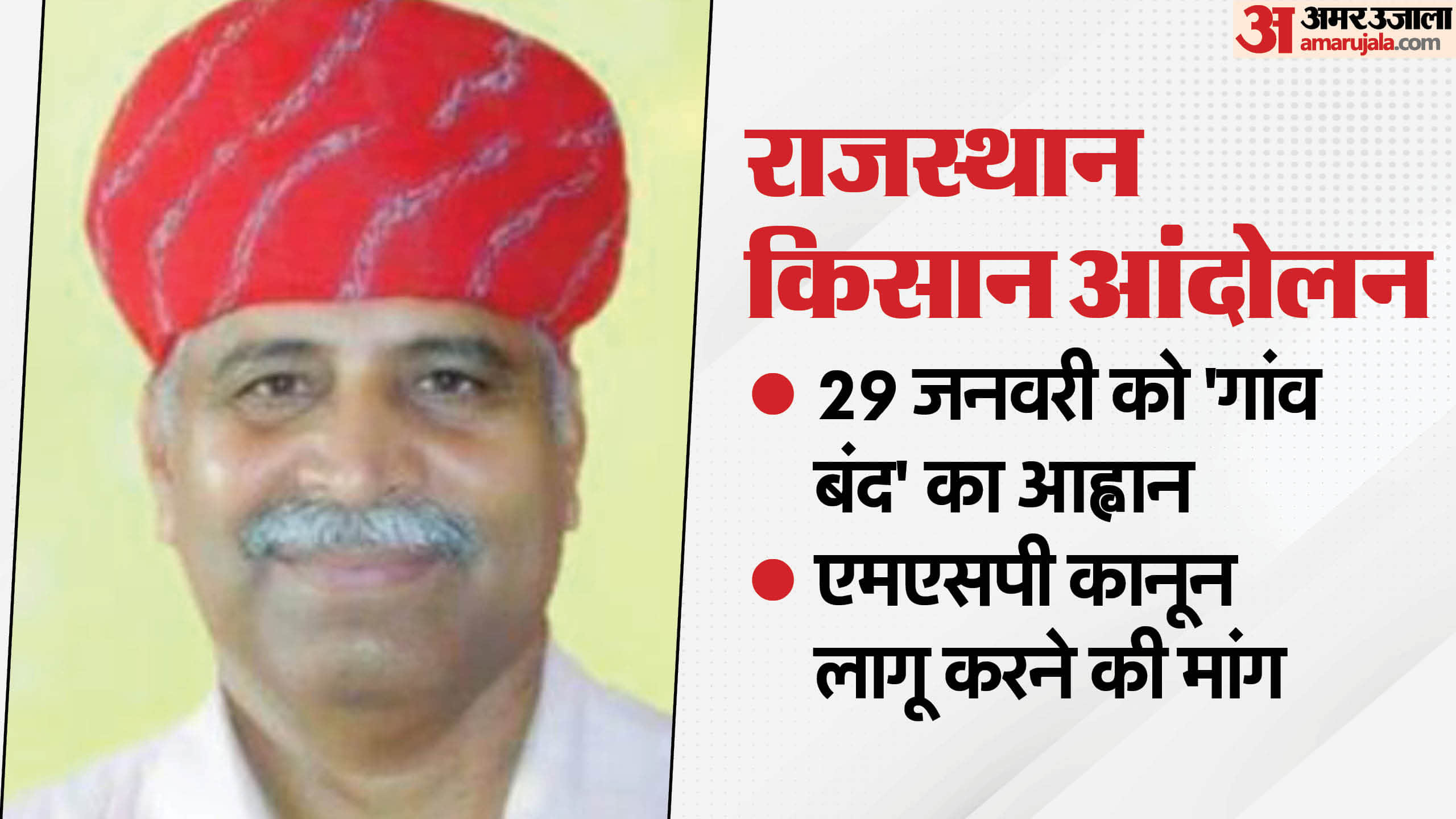 Farmers will protest by closing villages on January 29 in Rajasthan farmer leader Rampal Jat announced