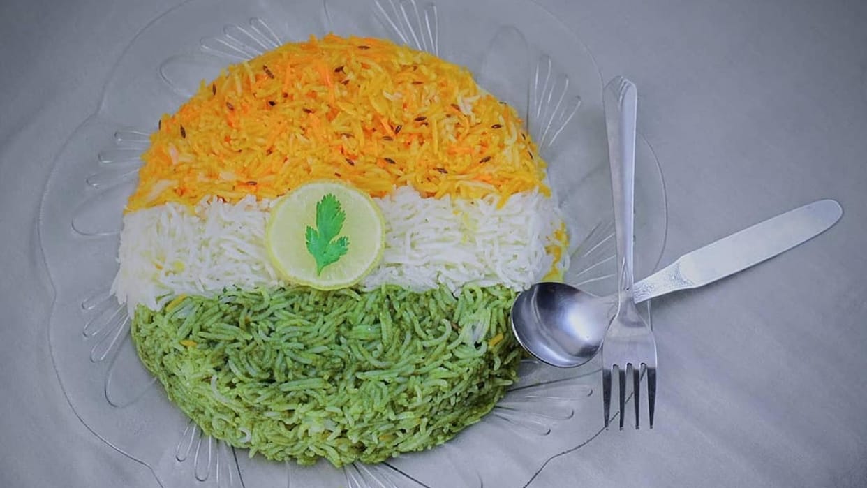 26 January 2025 Republic Day Special Dish Know How to Make Tricolor Rice Recipe in Hindi