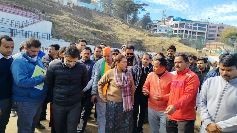Sports Minister Rekha Arya inspected the stadium in almora