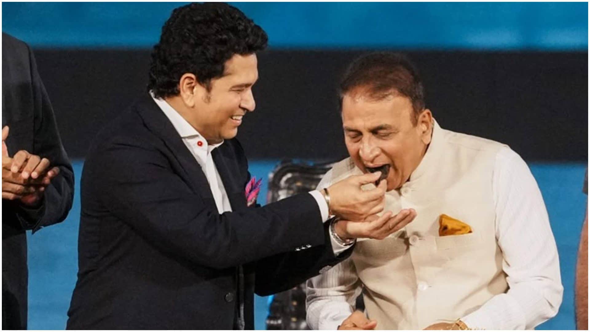 Wankhede Stadium: Sunil Gavaskar danced on song 'Om Shanti Om', Sachin sang song with Shekhar Ravjiani, Video