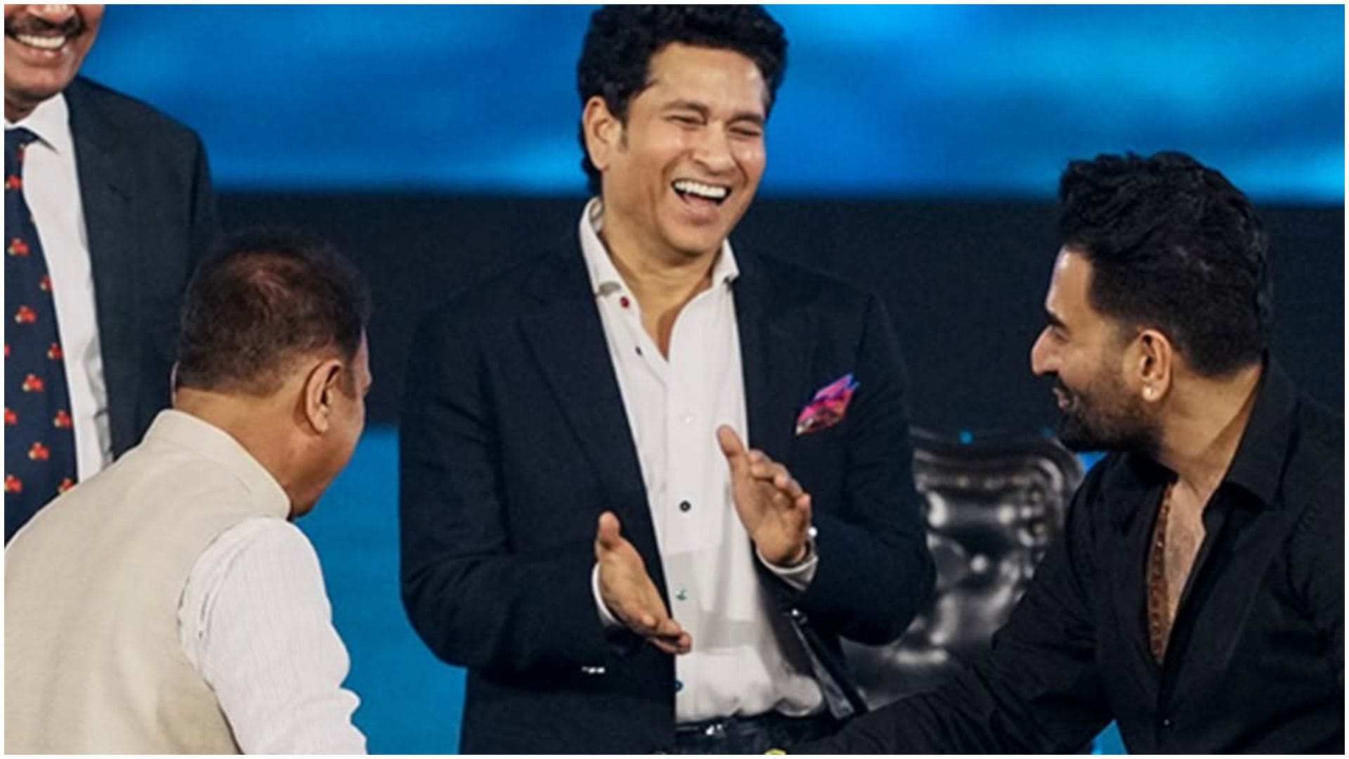 50th anniversary of Wankhede Stadium, Sachin fed cake to Gavaskar, Rohit-Shastri also present photos