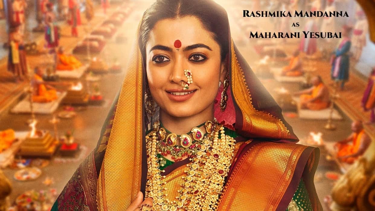 Rashmika Mandanna as maharani yesubai look goes viral from chhaava movie with vicky kaushal