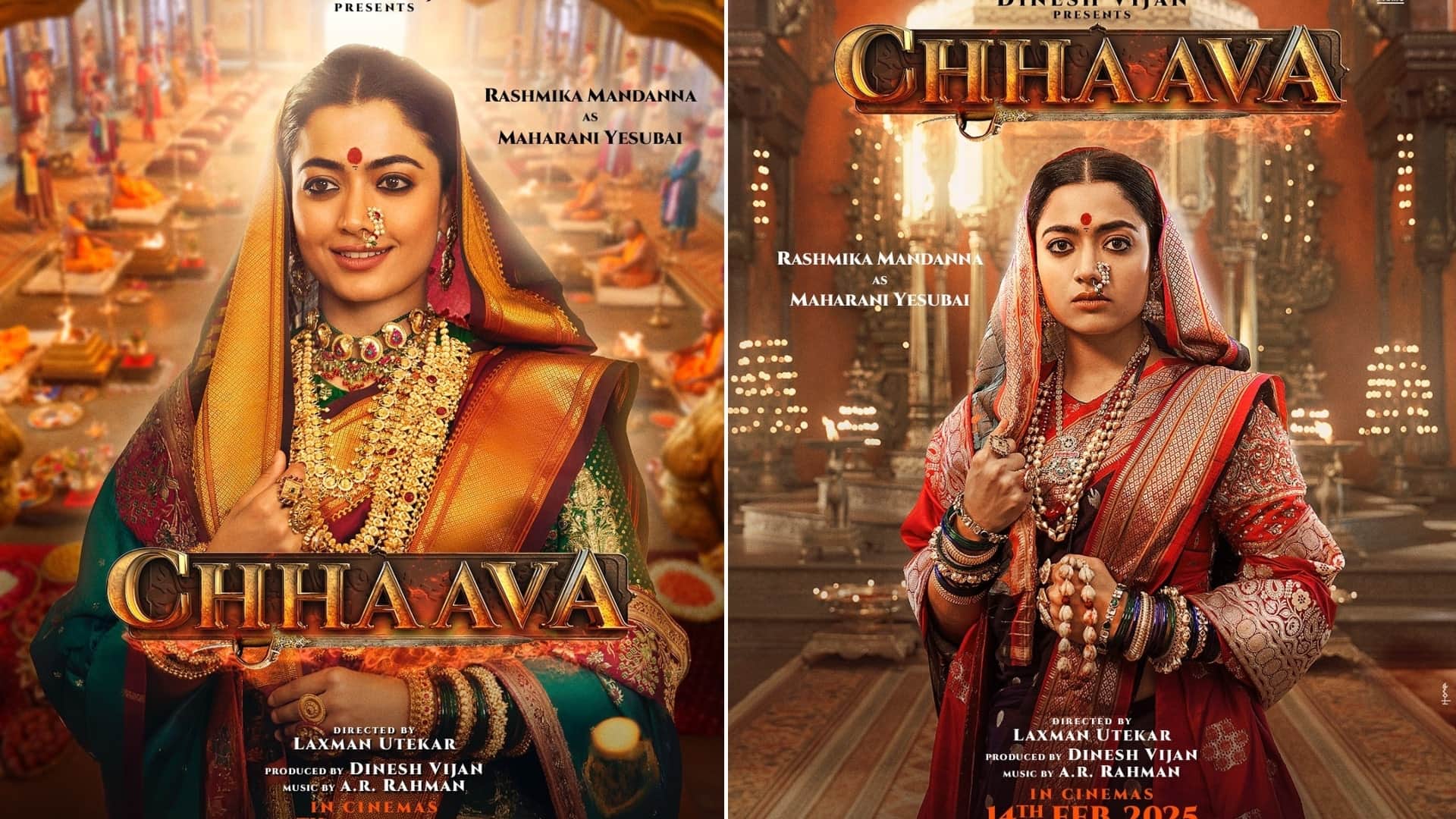Rashmika Mandanna as maharani yesubai look goes viral from chhaava movie with vicky kaushal