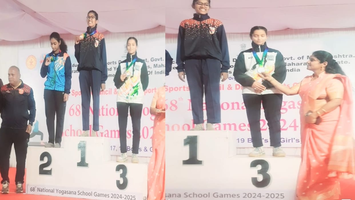 Nidhi Dogra won bronze medal in national level yoga competition