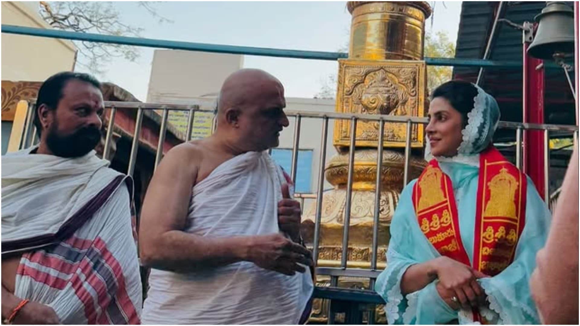 Priyanka Chopra Visits Hyderabad Chilkur Balaji Temple Shares Photos on social media