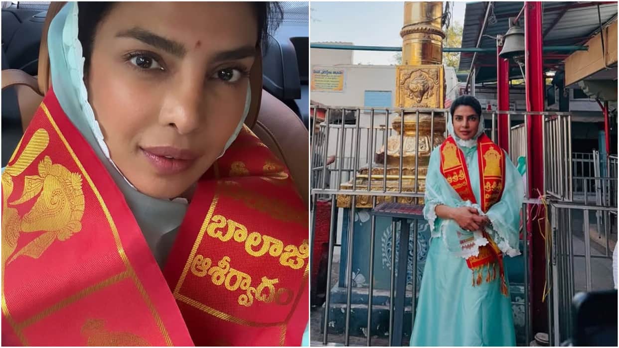 Priyanka Chopra Visits Hyderabad Chilkur Balaji Temple Shares Photos on social media
