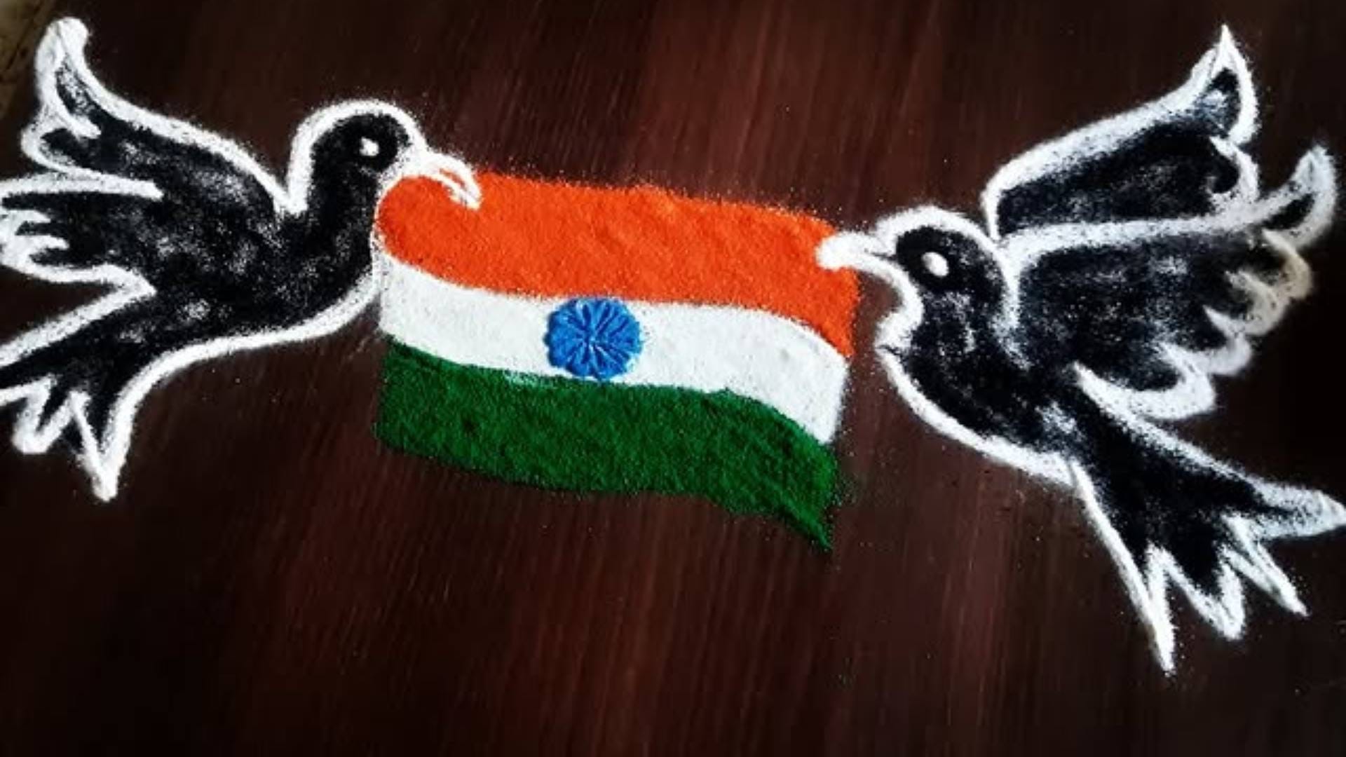 Republic Day Special TriColour Rangoli Easy Designs using spoon and bangles see details inside disprj