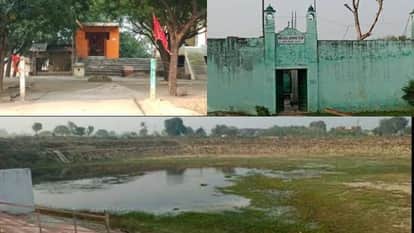 तालाब पर बना दिए मंदिर और मस्जिद