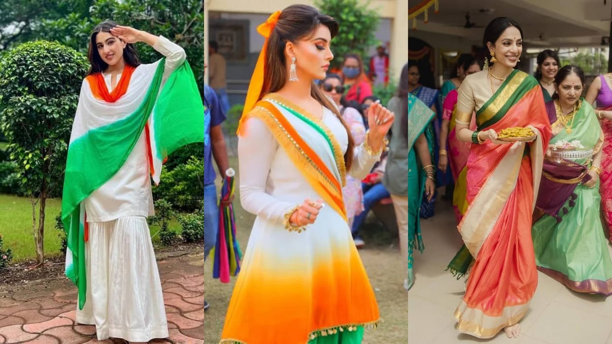 Republic Day 2025 take inspiration from Urvashi Rautela Sara Ali Khan Janhvi Kapoor TriColor Outfits disprj