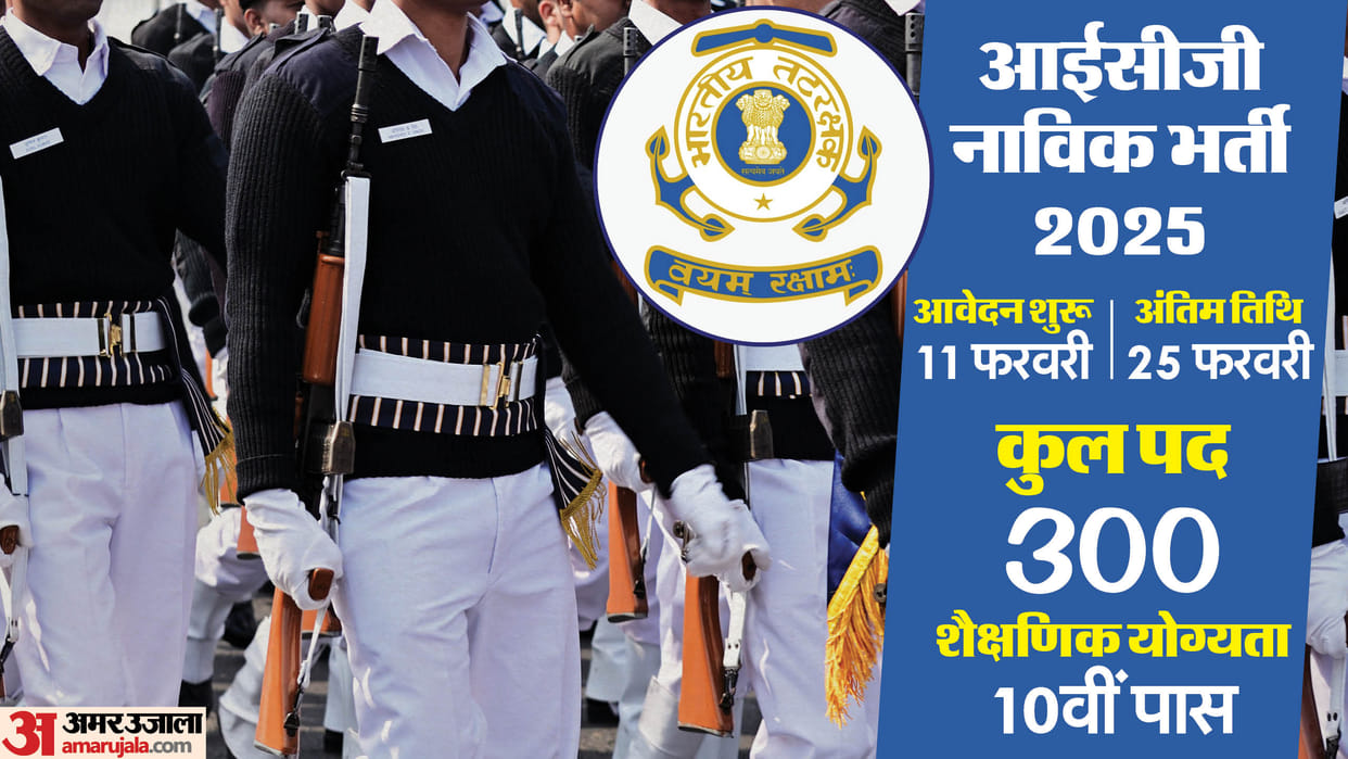 ICG Navik Recruitment 2025: Registration begins for 300 GD and DB posts check qualification