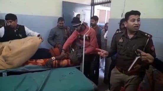 Water tank operators neck cut with a saw. said in gestures there were two people police investigation Started