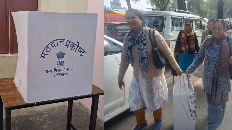 Uttarakhand Nikay Chunav Voting in 100 Municipal bodies tomorrow Polling parties have left