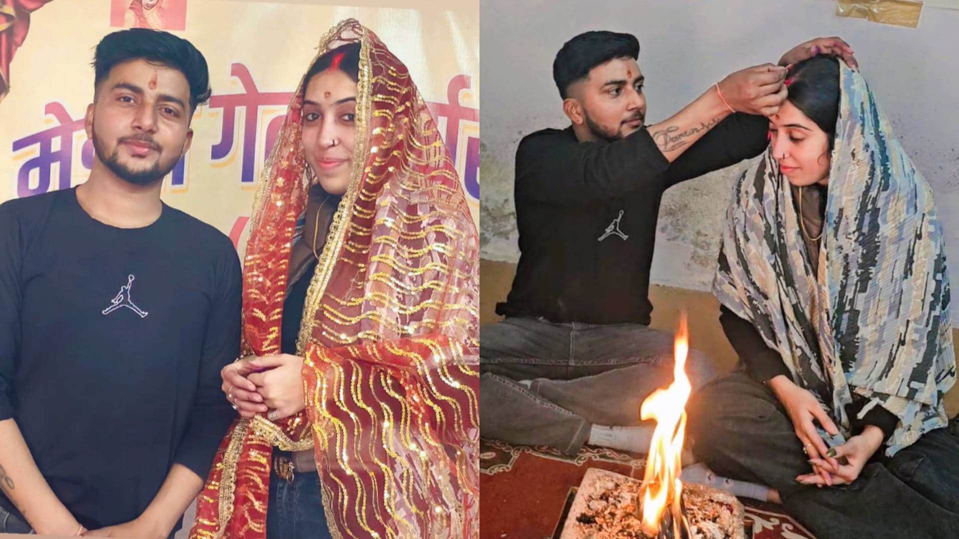 Influencer Jahnavi Modi Photo married man whom her mother called kidnapper sindoor was seen in hair parting