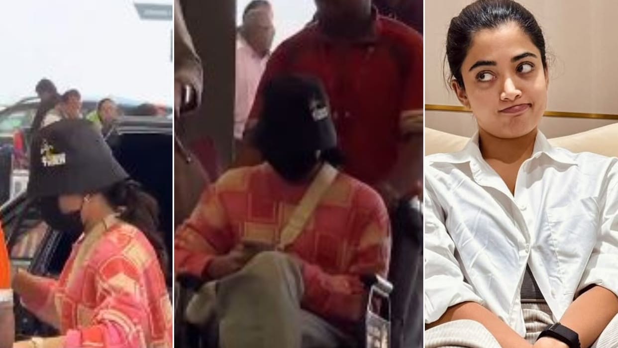 Rashmika Mandanna Chhaava Sikandar actress limps at airport uses wheelchair to travel sustaining leg injury