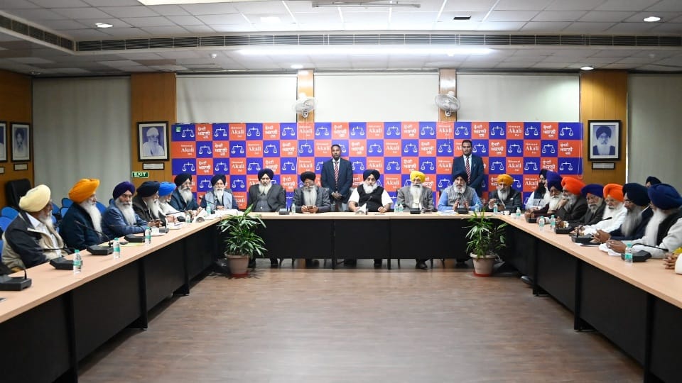 Shiromani Akali Dal meeting at party office in Chandigarh
