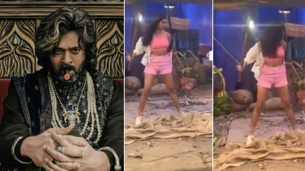 The Raja Saab Prabhas Starrer Gets Malavika Mohanan Fighting Scene Leaked video Goes Viral