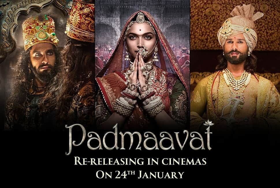 Padmaavat ranveer Singh Deepika Padukone Shahid kapoor is going to Re Release on 24 january