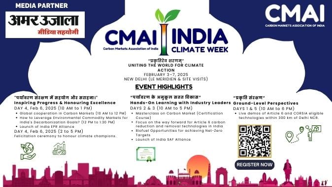 CMAI’s India Climate Week 2025 to be Held in Delhi from February 3-7