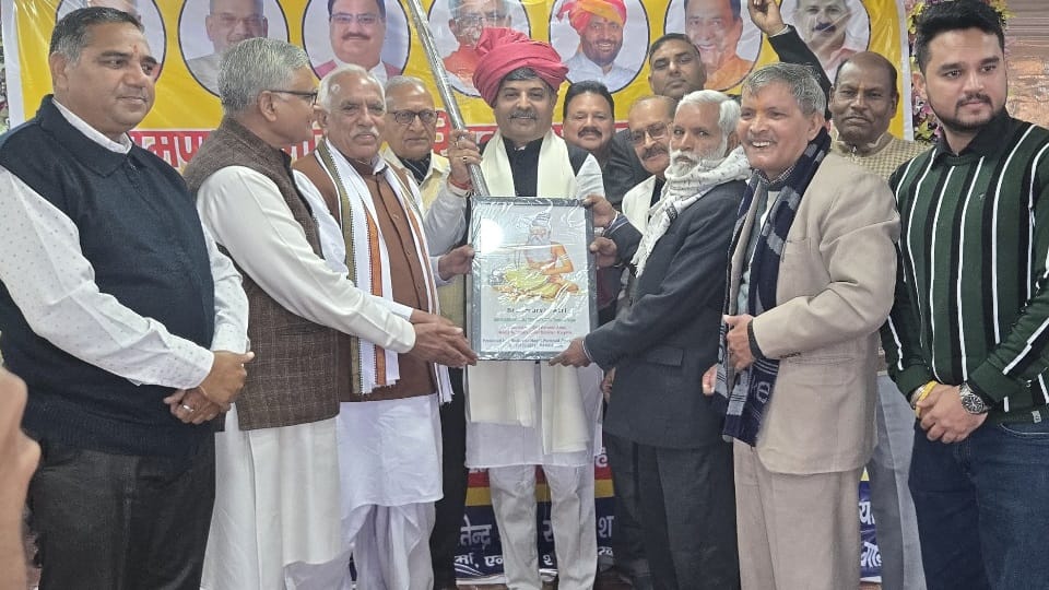 felicitation ceremony by Brahmin Citizen Council Yamuna Nagar for media secretary of Haryana Chief Minister