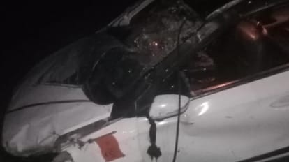 Car driven at a speed of 110 torn to pieces airbags saved three lives these were reasons of Orai accident