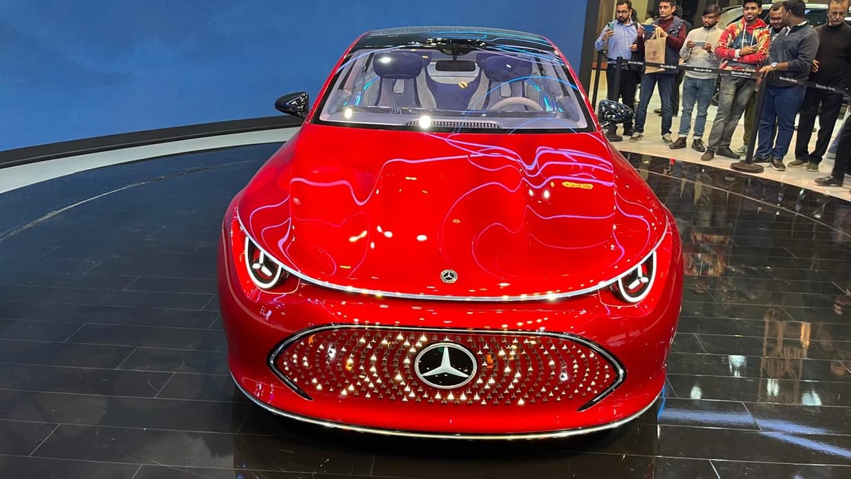 2025 Mercedes-Benz Concept CLA unveiled at the Auto Expo 2025 in Bharat Mobility Global Expo 2025