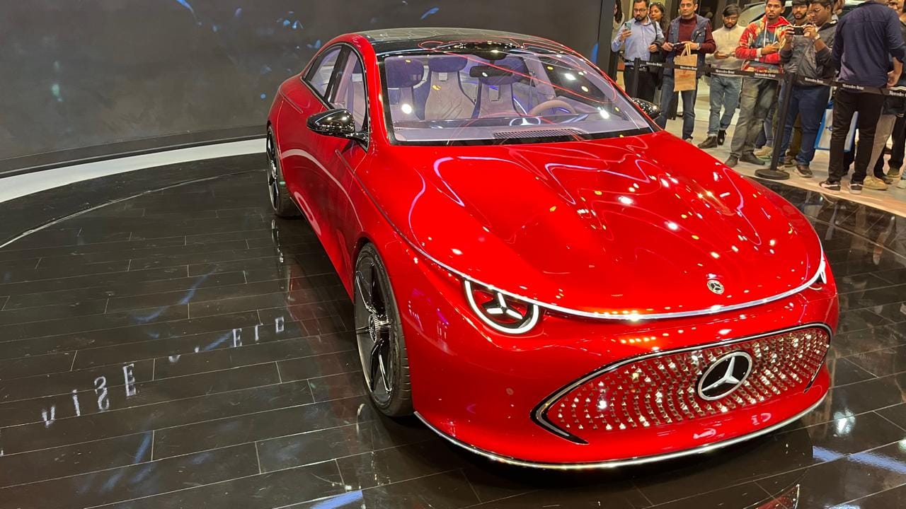 2025 Mercedes-Benz Concept CLA unveiled at the Auto Expo 2025 in Bharat Mobility Global Expo 2025