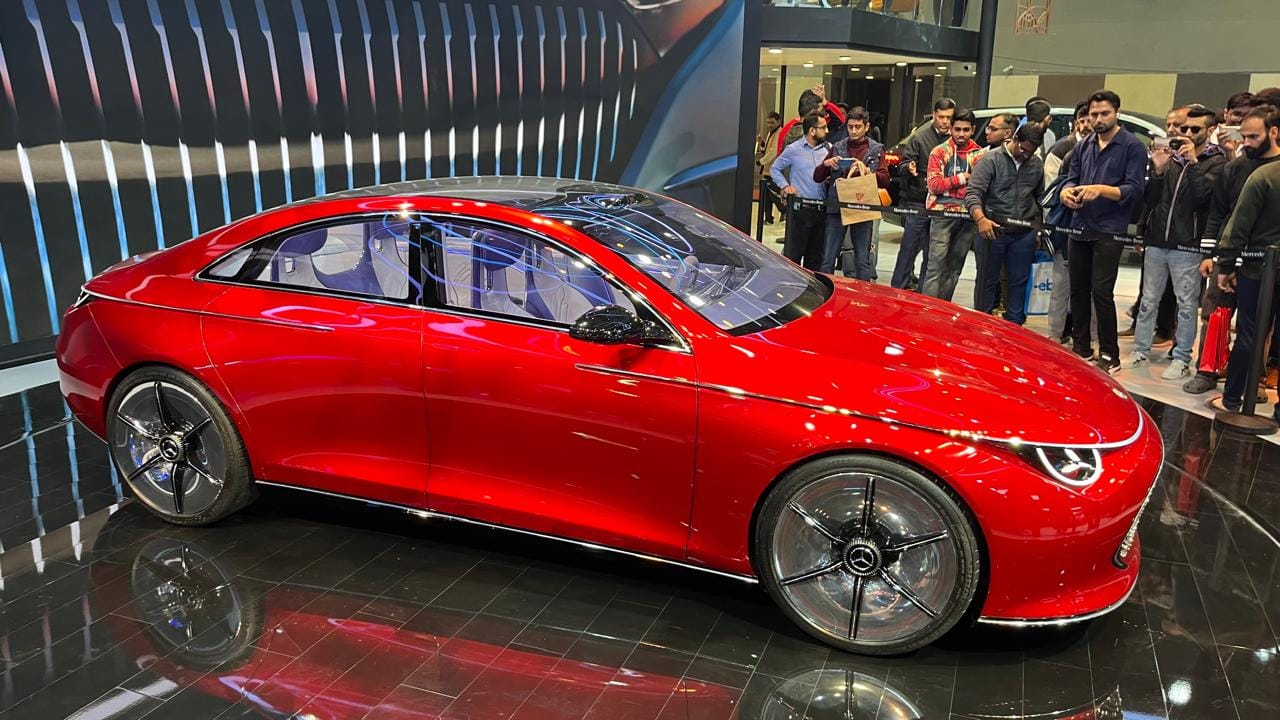 2025 Mercedes-Benz Concept CLA unveiled at the Auto Expo 2025 in Bharat Mobility Global Expo 2025