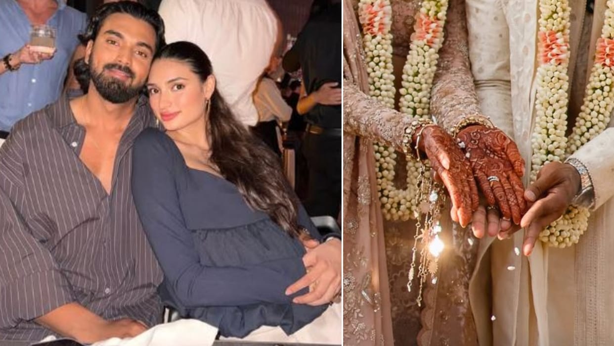 Athiya Shetty Cute Anniversary Wish For KL Rahul Unseen Wedding Day Pictures post