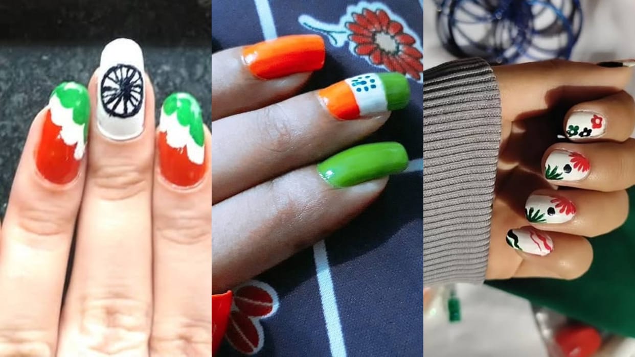 Republic Day 2025 Tiranga Color Nail Art Ideas see the Pictures Including all the Details Disprj