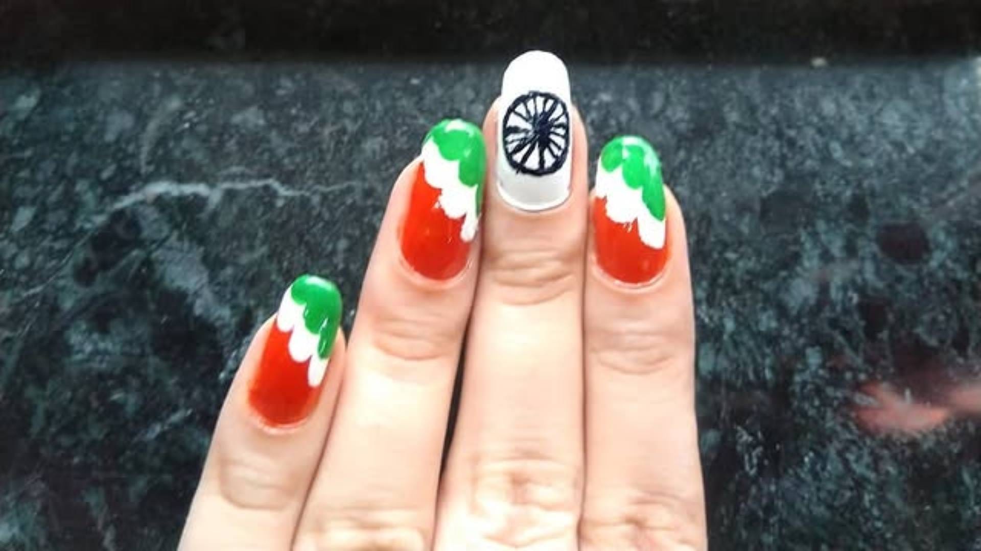 Republic Day 2025 Tiranga Color Nail Art Ideas see the Pictures Including all the Details Disprj