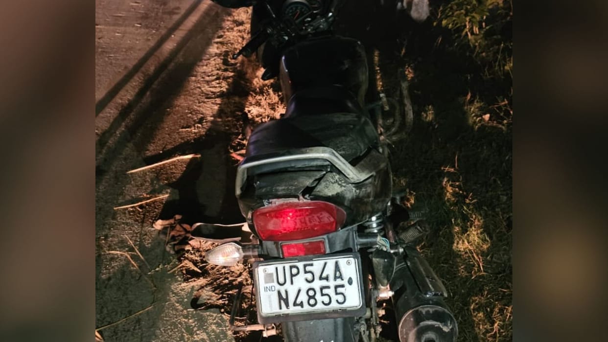 old age woman died in road accident at mau