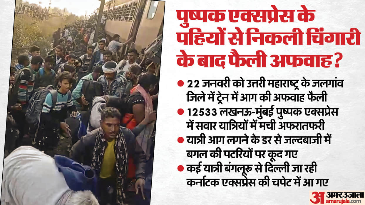 Jalgaon Train Accident Photos Rumors on the Train Claims 13 Lives News in Hindi