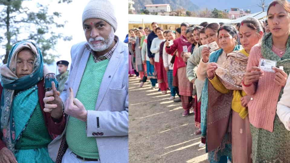 Uttarakhand Nikay Chunav 2025 Voting Crowd of voters enthusiasm among youth elderly and disabled Photos