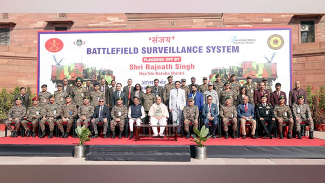 Defence Minister Rajnath Singh flags off SANJAY Battlefield Surveillance System news in hindi