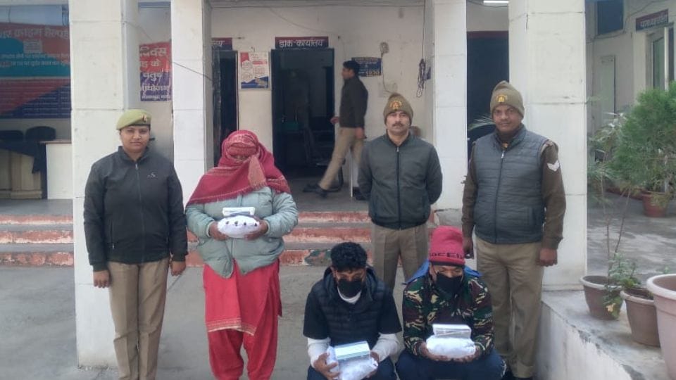 Three smugglers including woman arrested with hashish worth Rs 55 lakh in Greater Noida