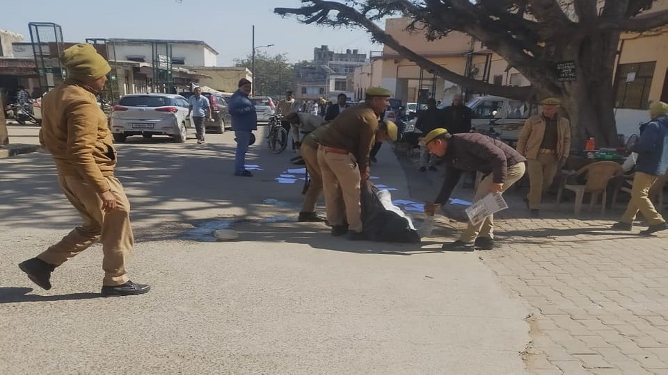 An old man attempted self immolation in the Collectorate