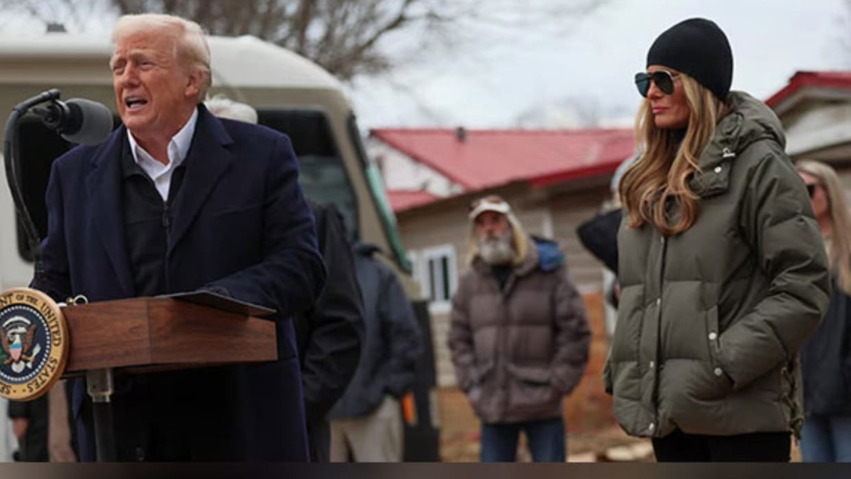 US president donald trump visits california amid wildfires might abolish fema