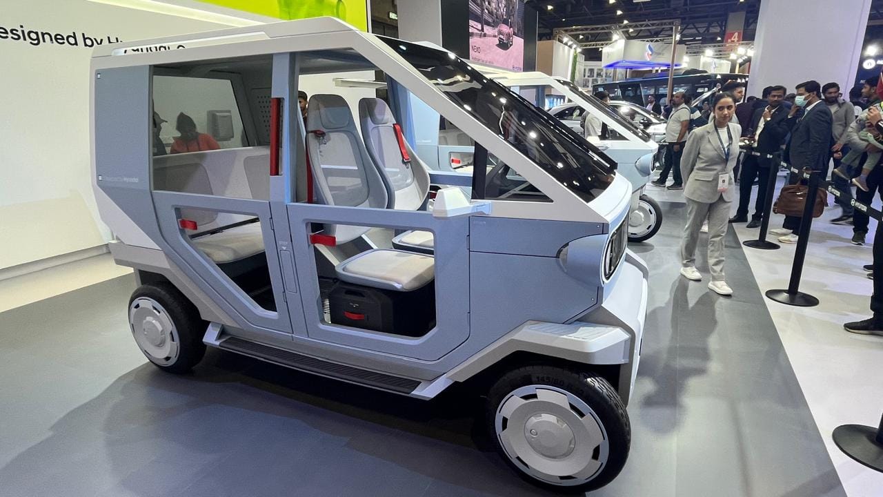 Hyundai Motor Company showcased Electric three-wheeler, four-wheeler concepts at Bharat Mobility Global Expo