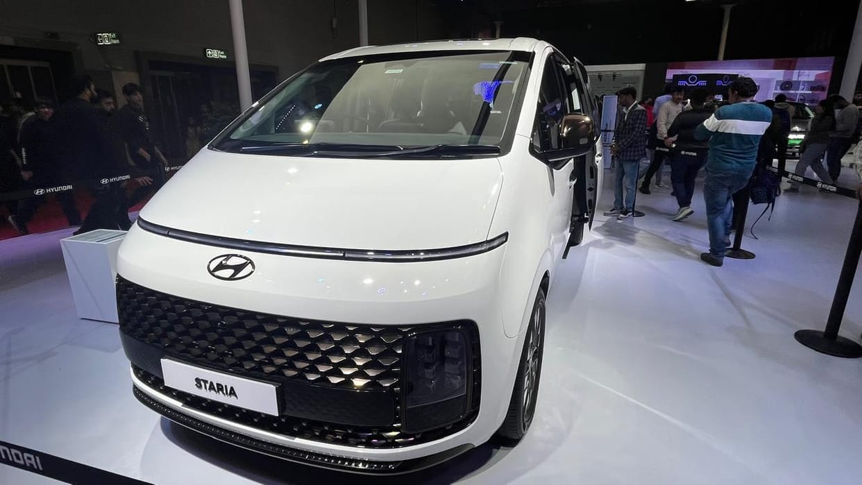 Hyundai Motor showcased Staria luxury MPV at Auto Expo 2025 in Bharat Mobility Global Expo