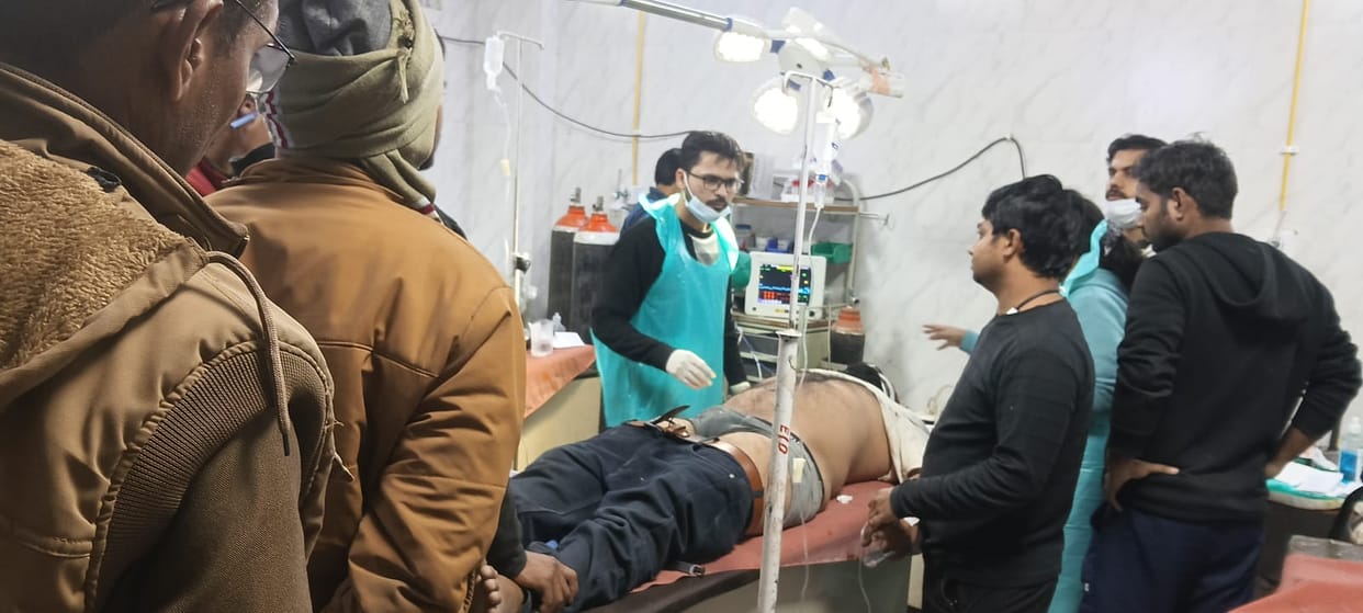 Accountant shot at Morang mine had a quarrel with some youth referred to Kanpur in critical condition