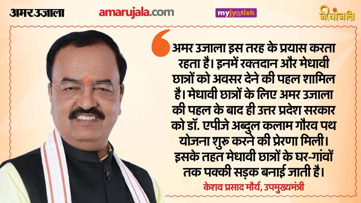 Keshav Prasad Maurya reached the Amar Ujala Jyotish Mahakumbh Festival