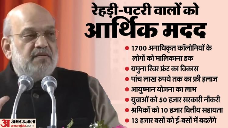 BJP Manifesto: 5 लाख तक का मुफ्त इलाज, श्रमिकों को 10 हजार वित्तीय सहायता; दिल्ली फतह के लिए किए और क्या वादे