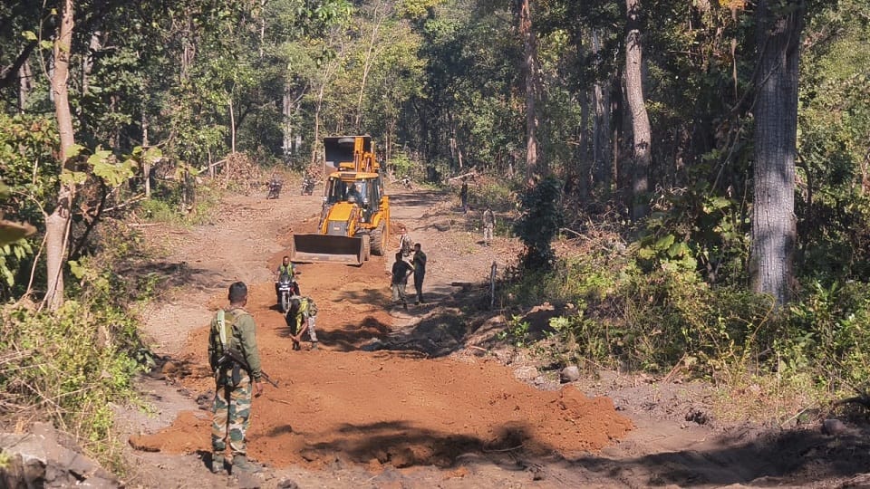 Winds of change in Naxalgarh road freed from Naxal occupation road being built between Pamed and Tarrem in Bij