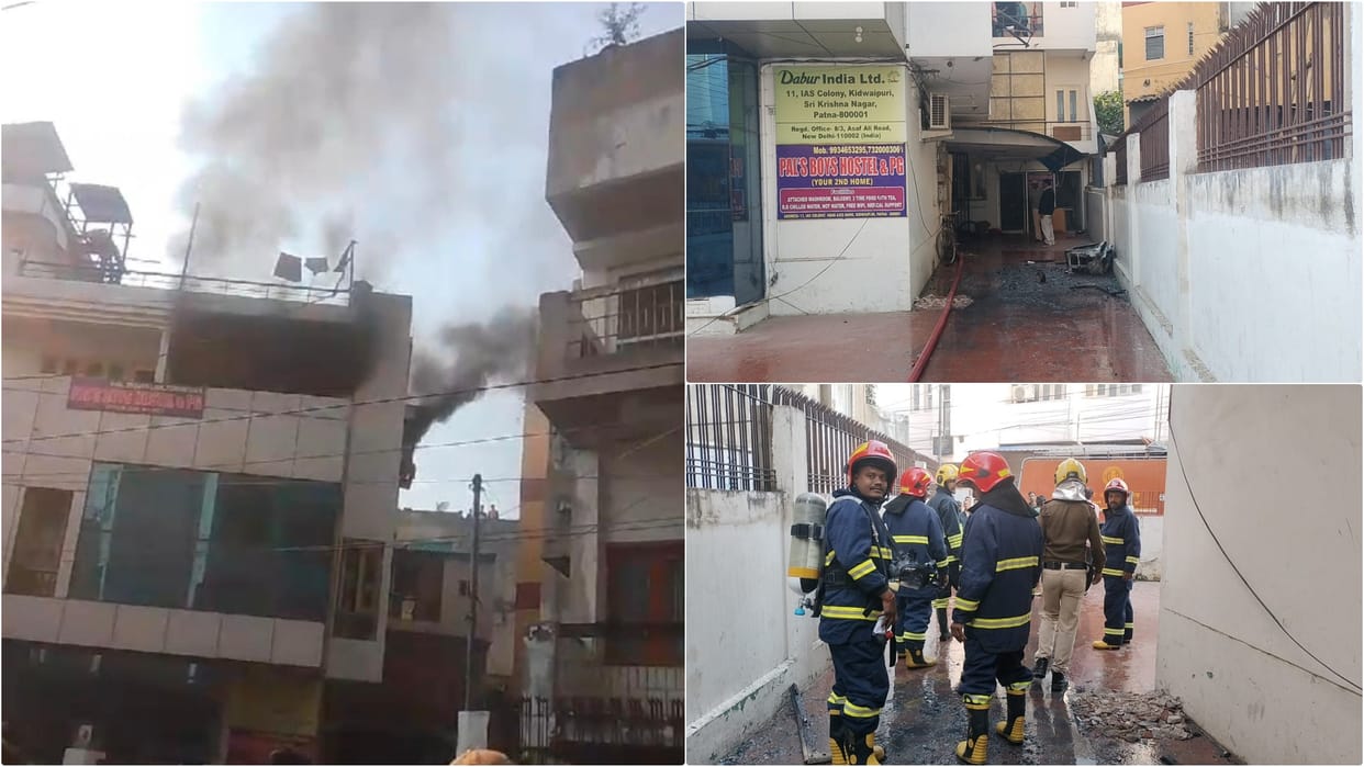 Patna News: Massive fire broke out due to short circuit in Paul's Boys Hostel and PG, 50 students survived
