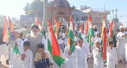 The tricolor was hoisted with pride in the madrasa on Republic Day