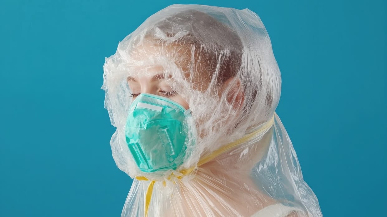Chinese woman wrapped in large plastic bag after hospital discharge post childbirth but why?