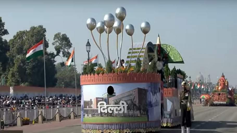 Republic Day Parade Celebration People immersed in the color of patriotism