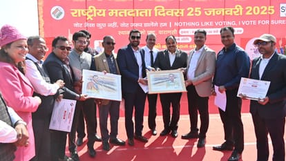 Voter Day Students took out awareness rally oath to cast 100 percentag votes awareness program