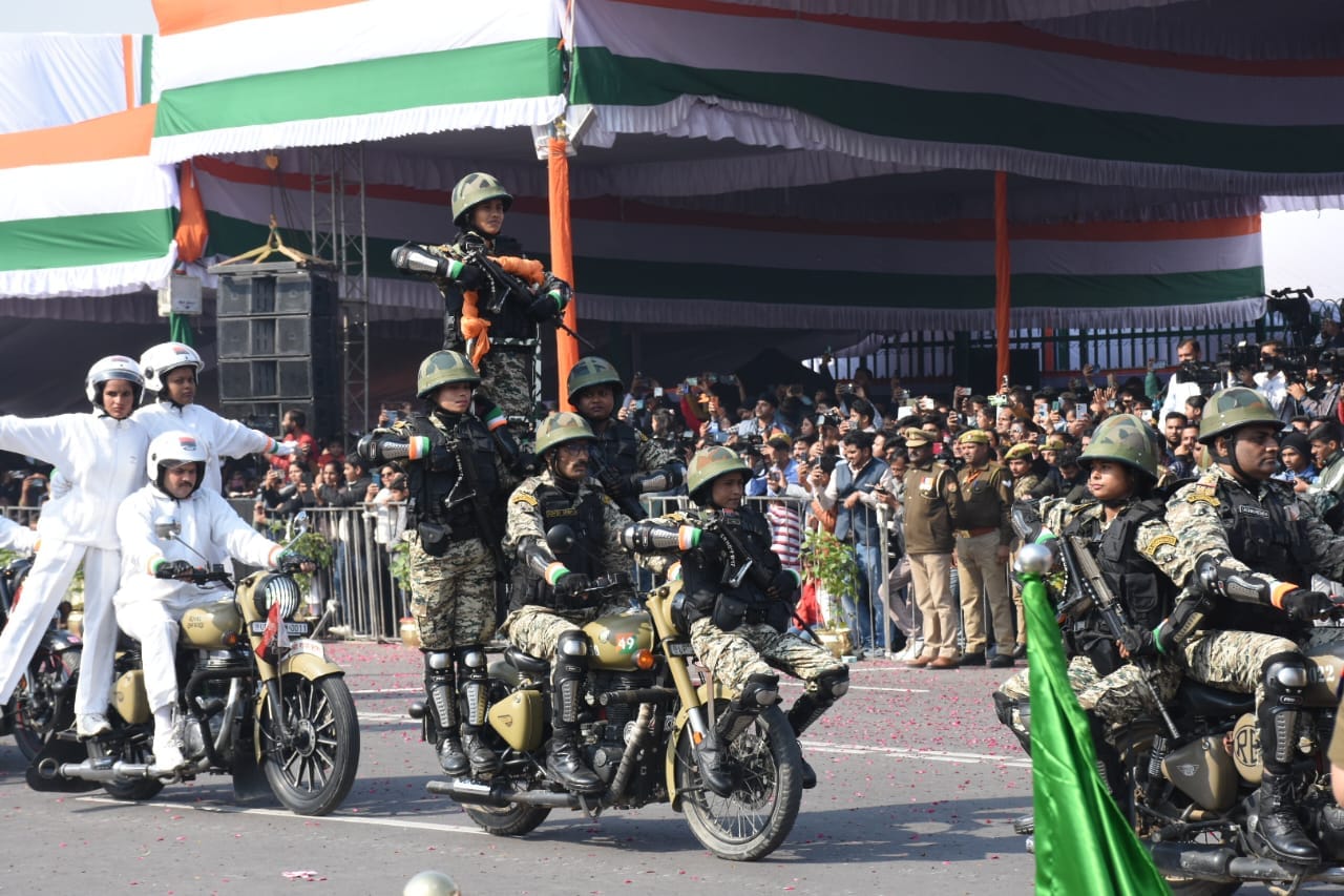 Pics of Republic Day parade 2025 in Lucknow.